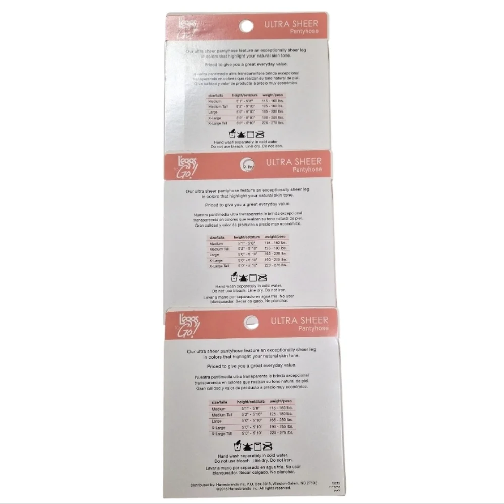 L’eggs To Go Ultra Sheer Pantyhose – Large Coffee Sheer Toe – 3 Pack -New In Box